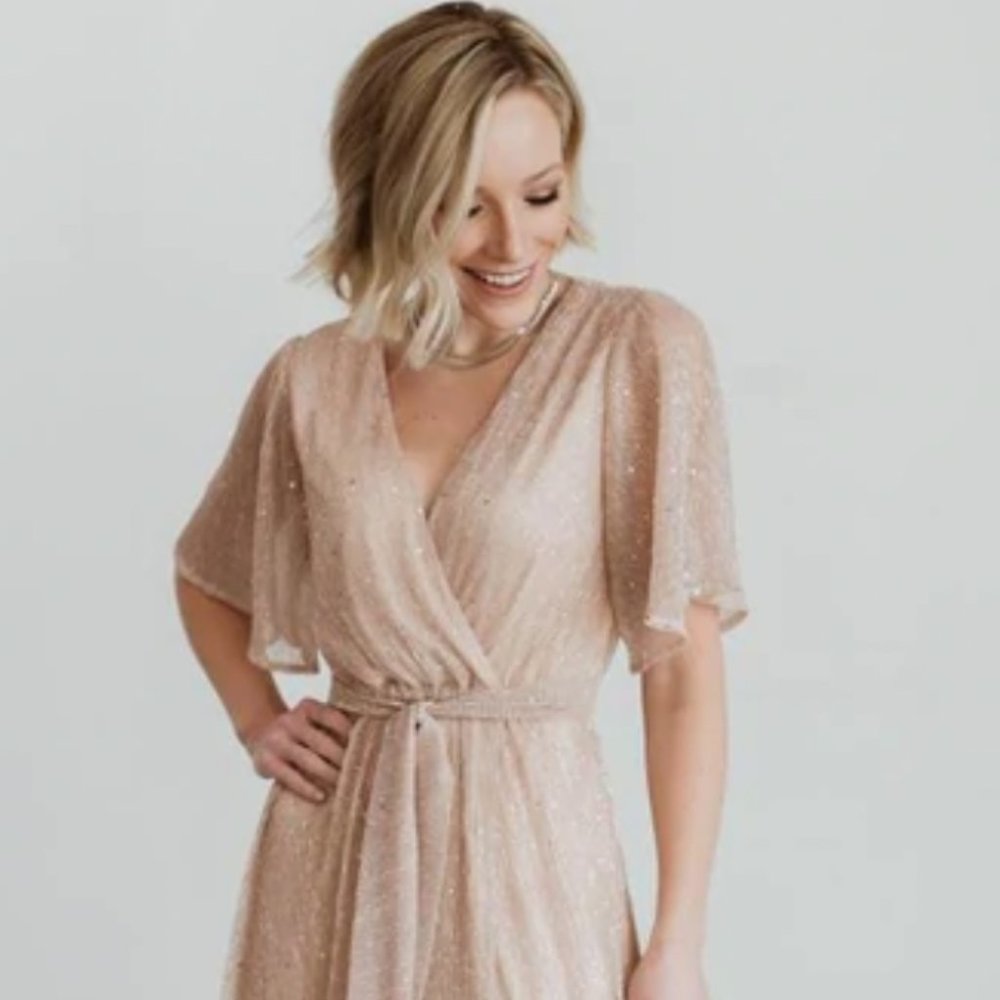 Sparkle Champagne Dress